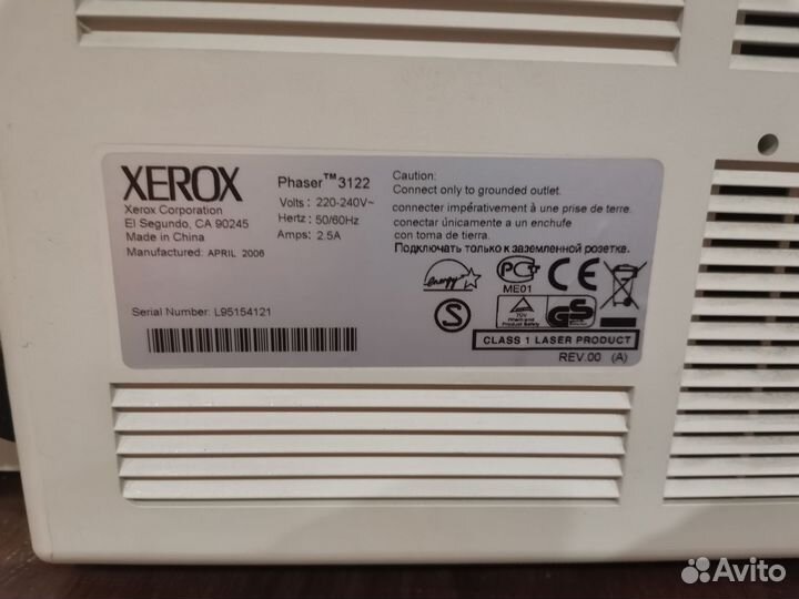 Принтер xerox 3122