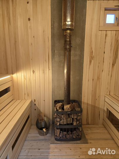 Баня на дровах с видом на море