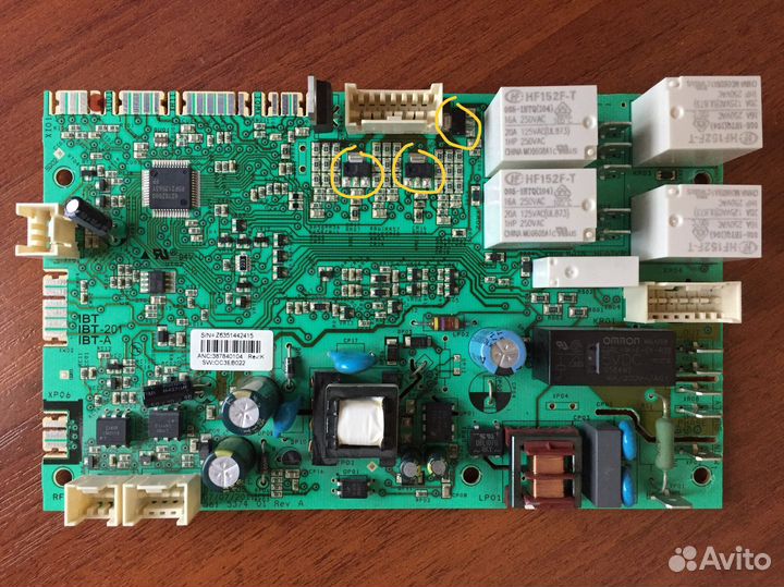 Силовая плата духового шкафа 387840104 под ремонт