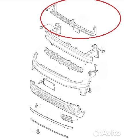 Новое, оригинал. направляющая переднего бампера