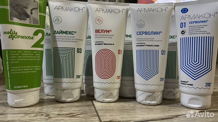 Паста для очистки кожи, крем, и крем для защиты