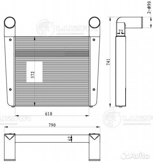 Онв (радиатор интеркулера) для автомобилей Урал 43