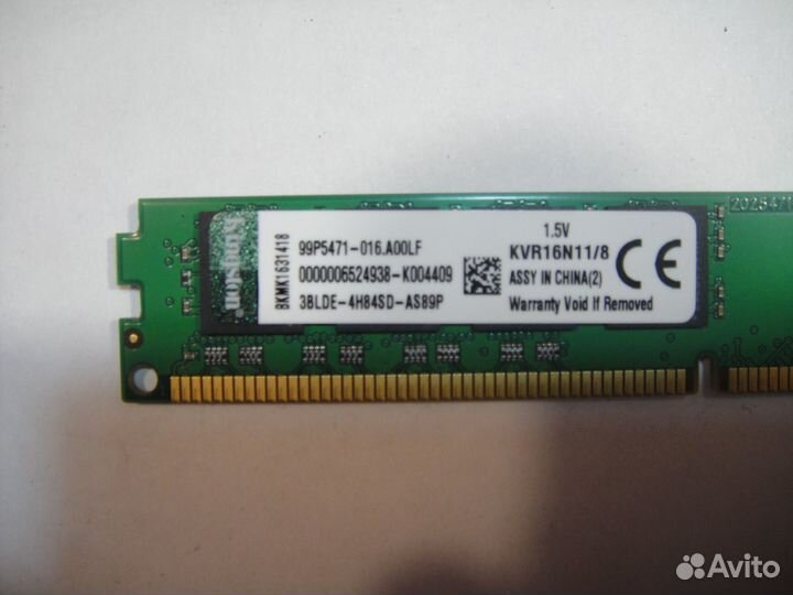 Оперативная память DDR3 8Gb Kingston KVR16N11/8