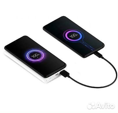 Внешний аккумулятор с беспроводной зарядкой Xiaomi