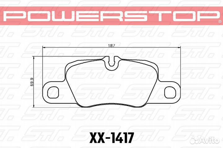 Колодки тормозные 26-1417 PowerStop Z26 задние 911