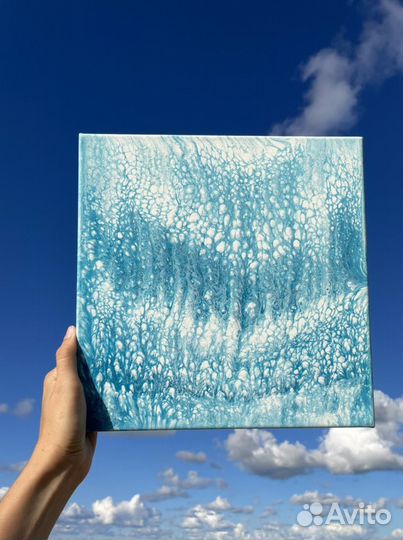 Картина акрил fluid art