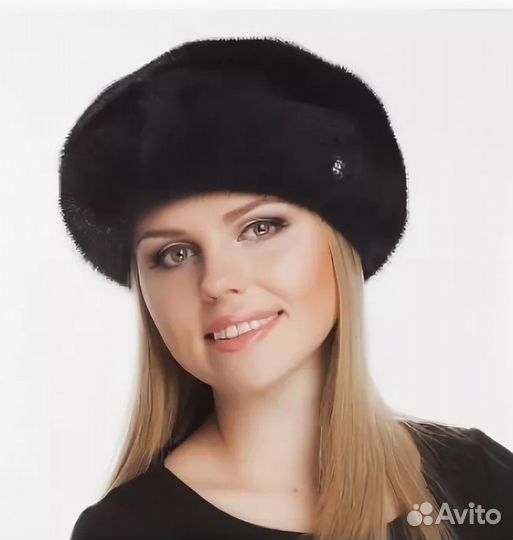 Женский норковый берет