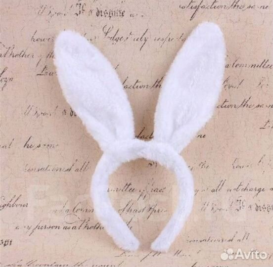 Ободок ушки зайчика с бабочкой и хвостиком