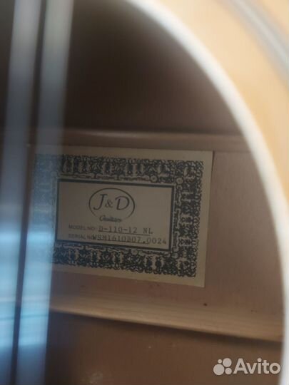 Акустическая гитара J&D D-110-12 Natural