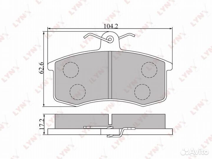 Колодки тормозные дисковые перед BD4605 LYN