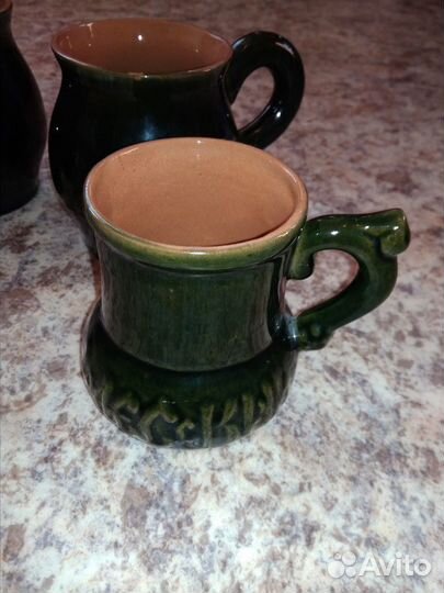 Набор кружек/чашек/бокалов из глины