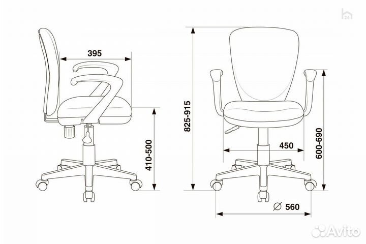 Кресло компьютерное детское Бюрократ KD-W10axsn/26