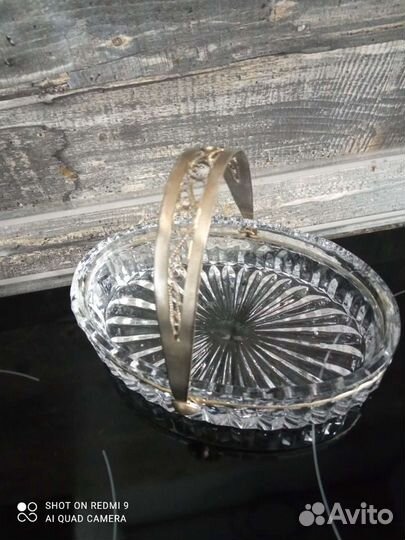 Конфетница и салатник хрусталь