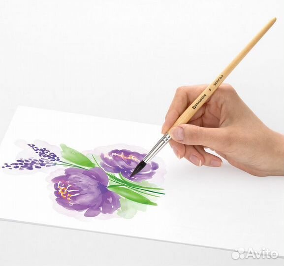 Кисть brauberg, белка, круглая, № 6