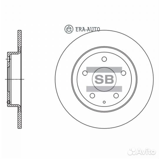 Sangsin brake SD4423 Диск тормозной, задний