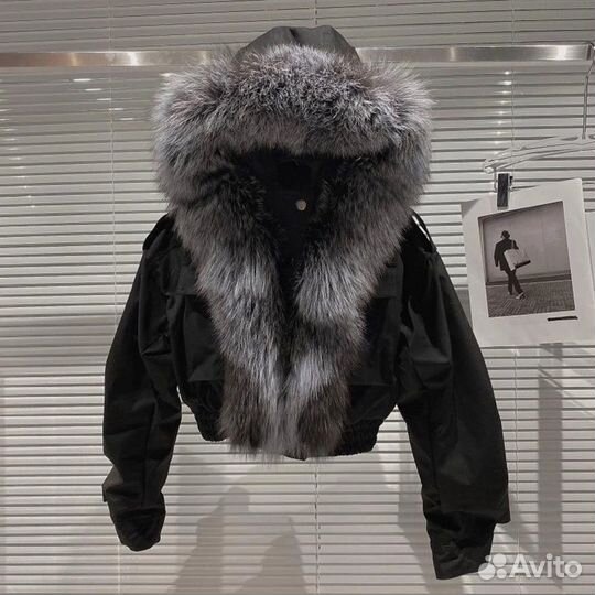 Пуховик с мехом rick owens type