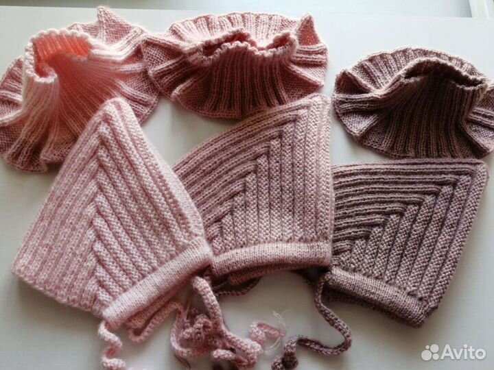 Комплект шапка Гномик+манишка р-р 42-46