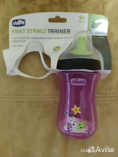 Поильник с трубочкой новый Chicco