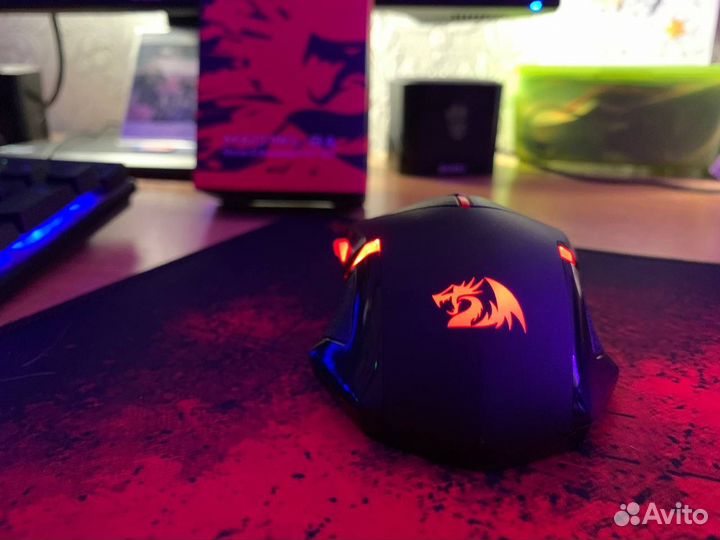 Мышка с ковриком redragon