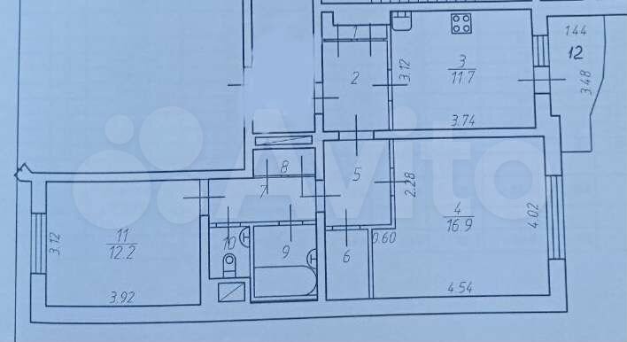 2-к. квартира, 59,6 м², 7/14 эт.