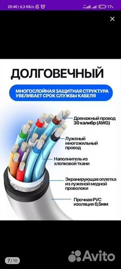 Кабель usb быстрая зарядка для iPhone