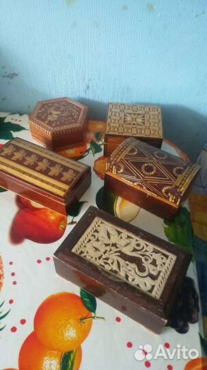 Деревянная шкатулка винтаж