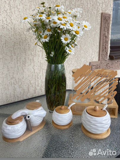 Набор банок для специй чайник сахарница подарочный