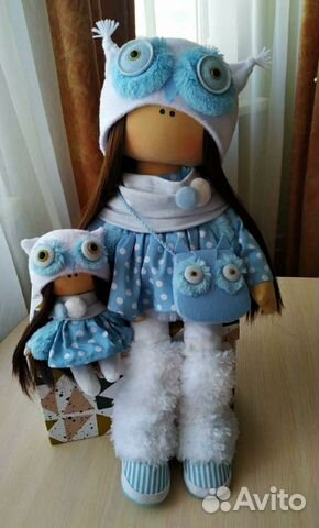 Интерьерная кукла сова ручной работы