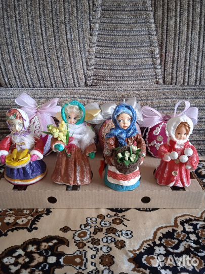 Ватные елочные игрушки(ручная работа)