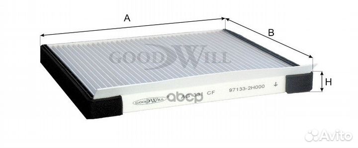 Фильтр салона hyundai Accent III, Elantra AG331