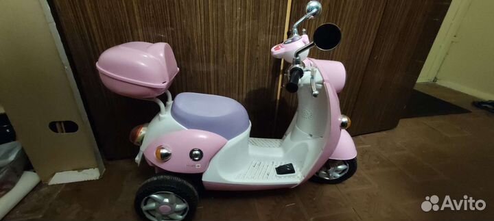 Электромотороллер Kreiss 3-х колесн розовый 6V4.5A