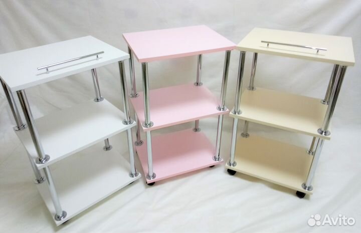 Тележка косметолога Этажерка Столик на колесиках