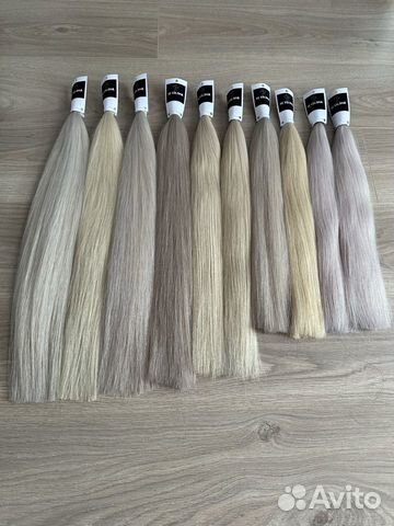 Натуральные волосы для наращивания 50, 60 см блонд