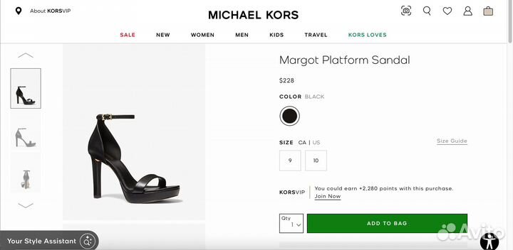 Michael Kors черные босоножки новые