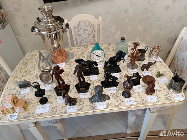 Статуэтки чугунные, алюминиевые,сувениры и др.вещи