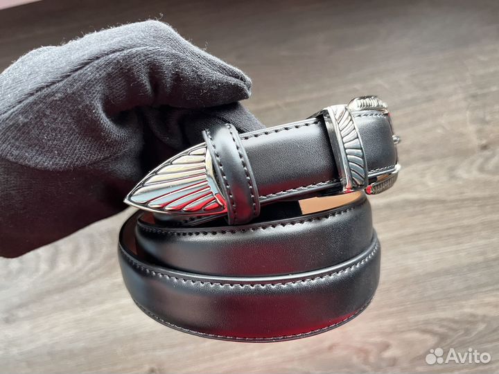 Ремень винтажный женский кожаный