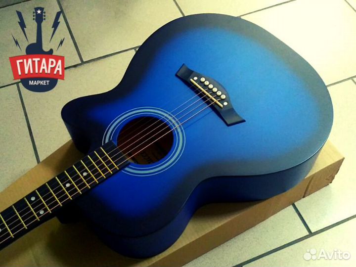 Новая акустическая гитара Belucci 4020 Синяя