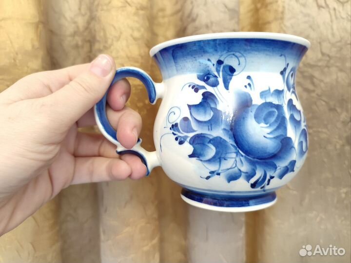 Чашка фарфор гжель