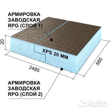 Руспанель рпг Basic #2 L Кромка четв. 2485х585х20