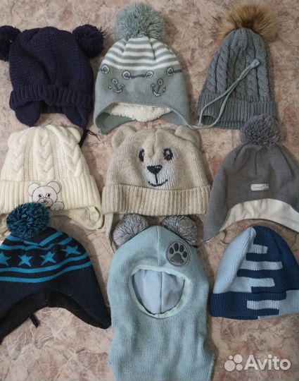 Шапка детская тёплая до 1.5 года
