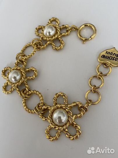 Браслетmoschino с жемчугом винтаж