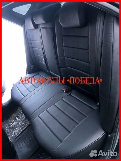 Чехлы Hyundai i40 из экокожи чёрные Классика