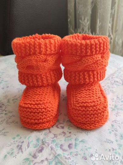 Вязаные гольфики-сапожки для детей