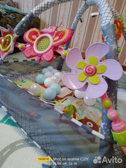 Развивающий коврик и игрушка на коляску