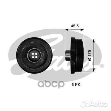 Шкив коленвала 7845-10136 TVD1136 Gates