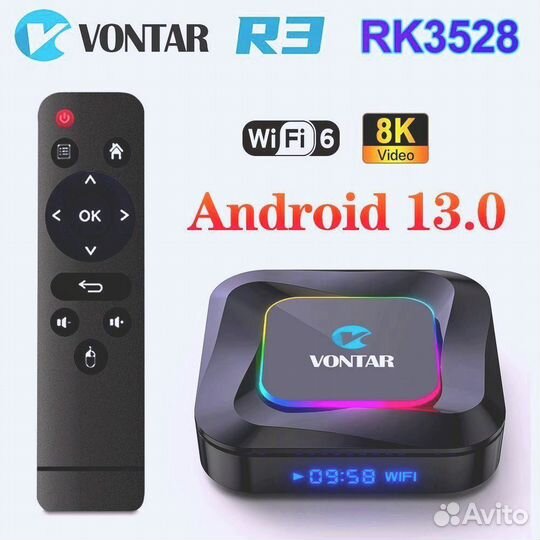 Настроенная приставка Vontar R3 iptv 4Гб/32/64Гб