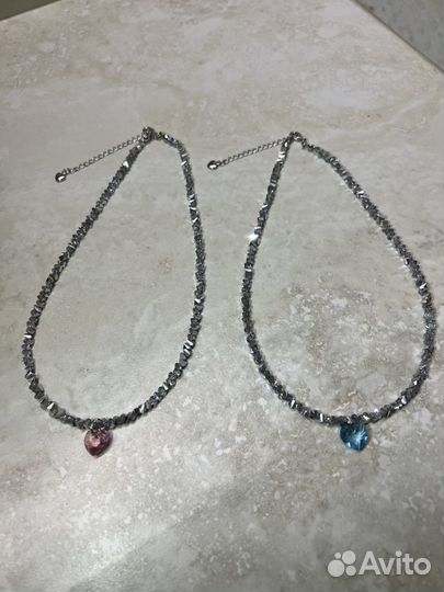 Блестящий чокер с сердцем Swarovski