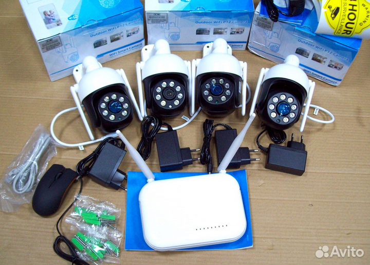 Комплект Камер Видеонаблюдения Беспроводной