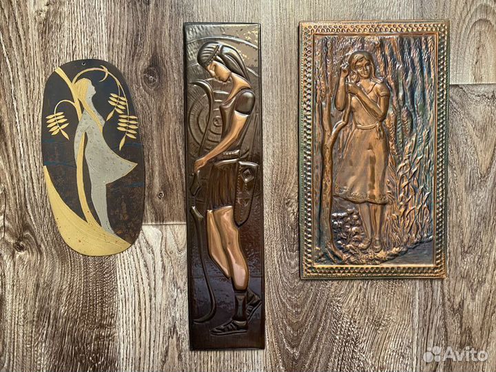 Картина медная чеканка СССР