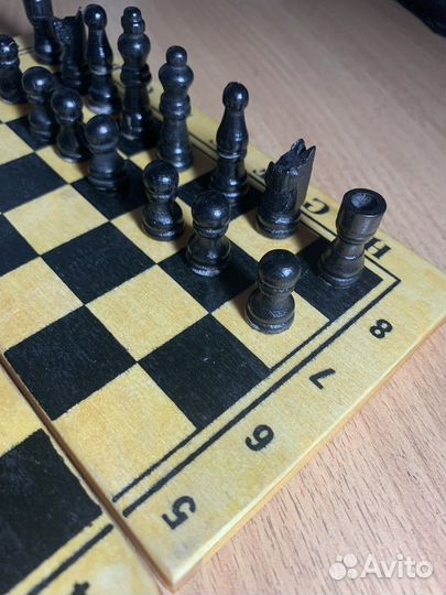 Набор 3 в1 Шахматы, Шашки, Нарды из дерева